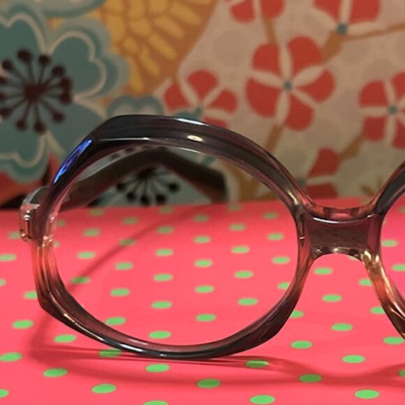 RARE French AVANT-GARDE " Vintage Brown/Clear Ombre Womens Frames - Picture 10 of 16